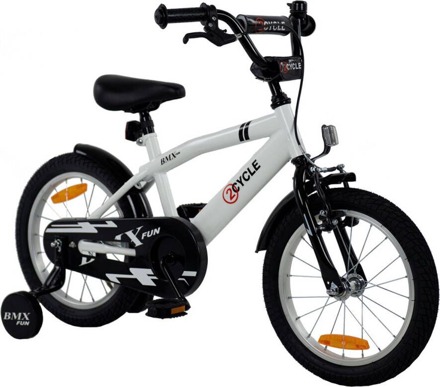 2Cycle BMX-Fun Kinderfiets 16 inch Wit Jongensfiets -16 inch fiets
