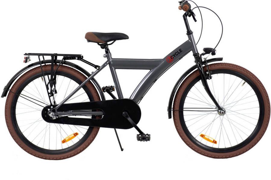 2Cycle Jongensfiets 24 inch Antraciet 3 Versnellingen Shimano-Nexus Kinderfiets 24 inch fiets