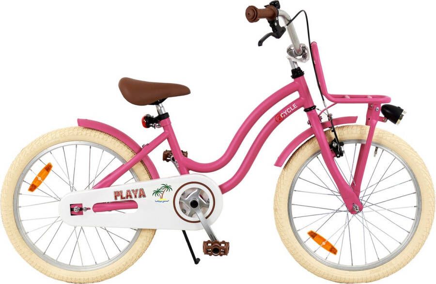 2Cycle Playa Kinderfiets 20 inch Voordrager Roze Meisjesfiets 20 inch fiets