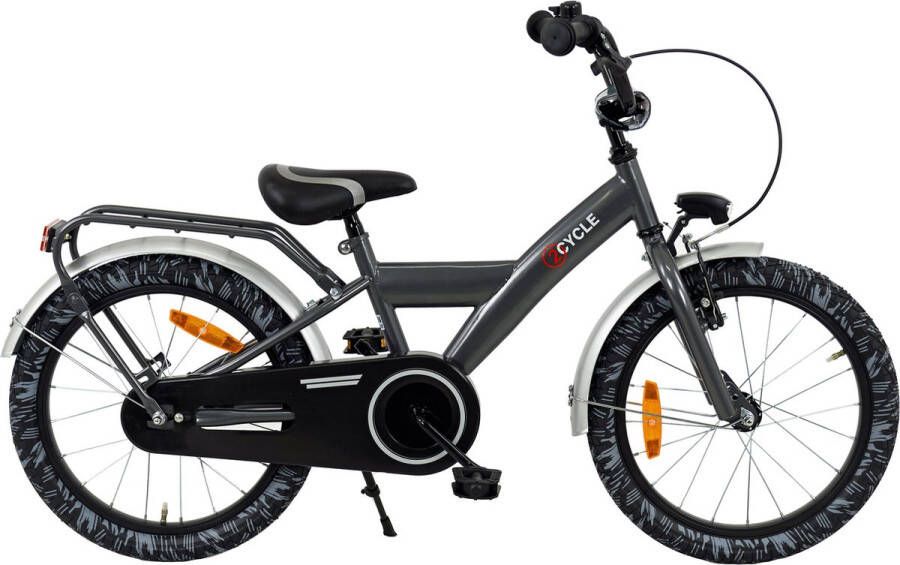 2Cycle Nitro Kinderfiets 20 inch Antraciet -Jongensfiets 20 inch fiets