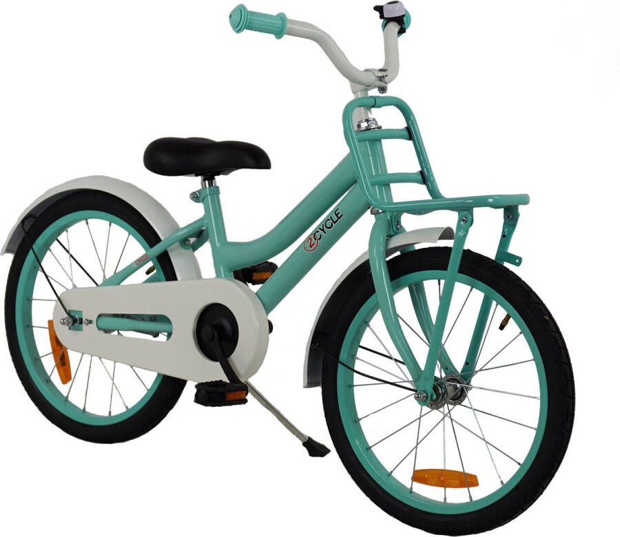 2Cycle Pretty Kinderfiets 18 inch Voordrager Groen Meisjesfiets 18 inch fiets