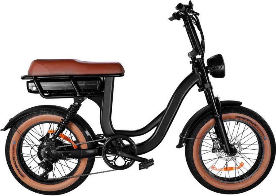 7Go EB8 – Elektrische Fatbike E-Bike – Nieuw Model – Bruin – 250W Motor – Max 25 km u – 7 Versnellingen – Hydraulische Rem