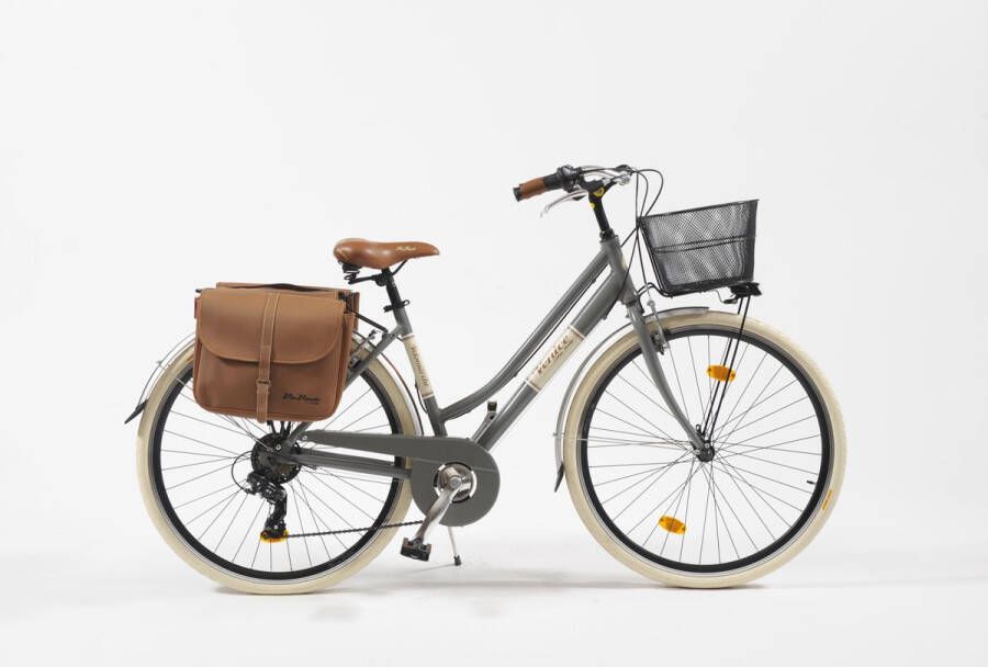 95 VENICE I love Italy Stadsfiets 28 inch 605 Aluminium Lady grijs