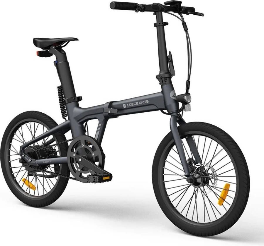 A Dece Oasis ADO Air 20 Elektrische vouwfiets Grijs 16kg EU Goedgekeurd 250W 25km u 100km range samsung batterij hydraulische schijfremmen torque sensor koolstof riem