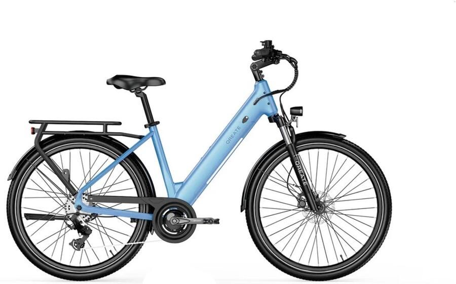 A Spa A-Spadz City Air Elektrische Stadsfiets Surf Blauw 27.5 inch Accu 486Wh (36V 13.5Ah) 250W (35Nm) Ananda Motor Shi o 7 Versnellingen Hydraulische Rem