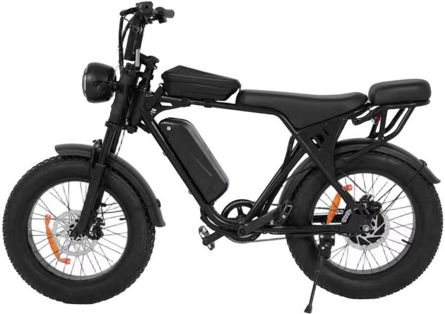 Aairsk Elektrische Fiets 20 inch – EU 250W (50–80km actieradius) – 48V 15Ah accu – 25 km u ondersteuning – NFC start – Volledig voorgemonteerd direct klaar voor gebruik – Zwart