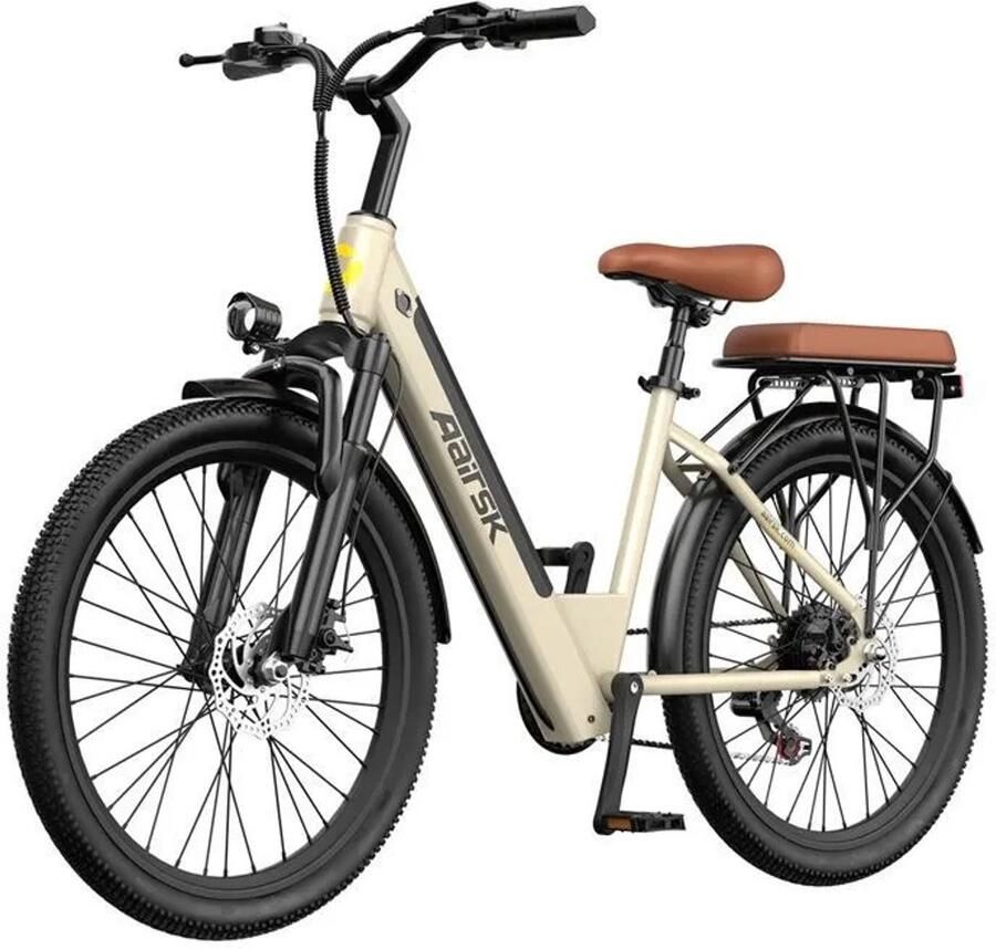 Aairsk Elektrische Fiets voor Buitenritten met Aanhangerzitje 36V 13Ah Accu 250W Motor 24 Inch Banden Multiterrein NFC Sleutelloos Systeem & Professionele Shi o Configuratie Het maximale bereik is 100 km - Foto 2