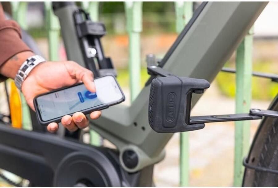 ABUS Fietsslot Smart vouwslot met alarm BORDO™ One 6000A Security level 10 zwart 120 cm Geschikt voor elektrische fietsen en stadsfietsen