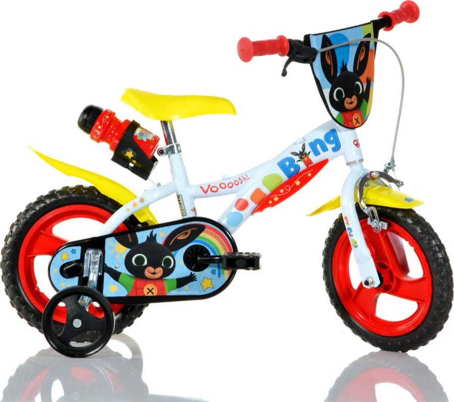 Acamar Films Bing Kinderfiets 12 Inch 2 tot 4 Jaar 90 tot 115 cm Wit