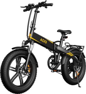 Ado A20FXE- E Bike Elektrische Fatbike 20 Inch Max. 25km h 250W 10.4AH Shi o 7 Speed Zwart