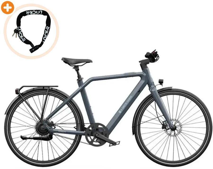 Ado Air 30 Pro Ultra Elektrische Fiets 28 inch 250W motor Actieradius tot 100 km Automatische 3 versnellingen 370Wh accu Grijs