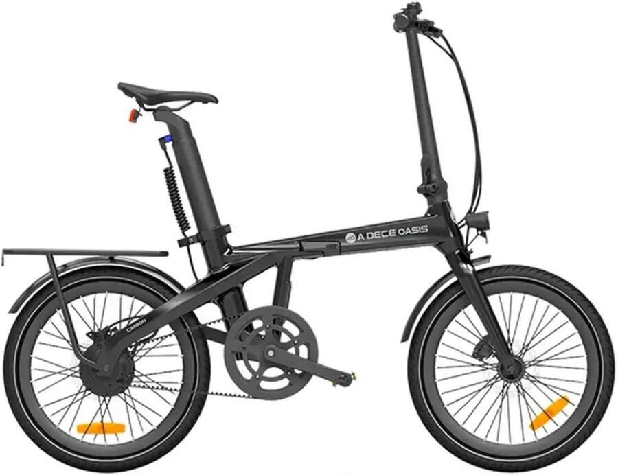 Ado Air Carbon Elektrische Vouwfiets 20 inch 250W motor Actieradius tot 100 km Hydraulische schijfrem 346Wh accu Lage instap Zwart