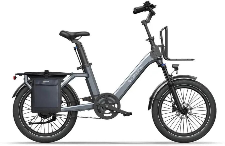 Ado Air One Pro Elektrische Fiets 20 inch 250W motor Actieradius tot 100 km Automatische 2 versnellingen Hydraulische schijfrem Grijs