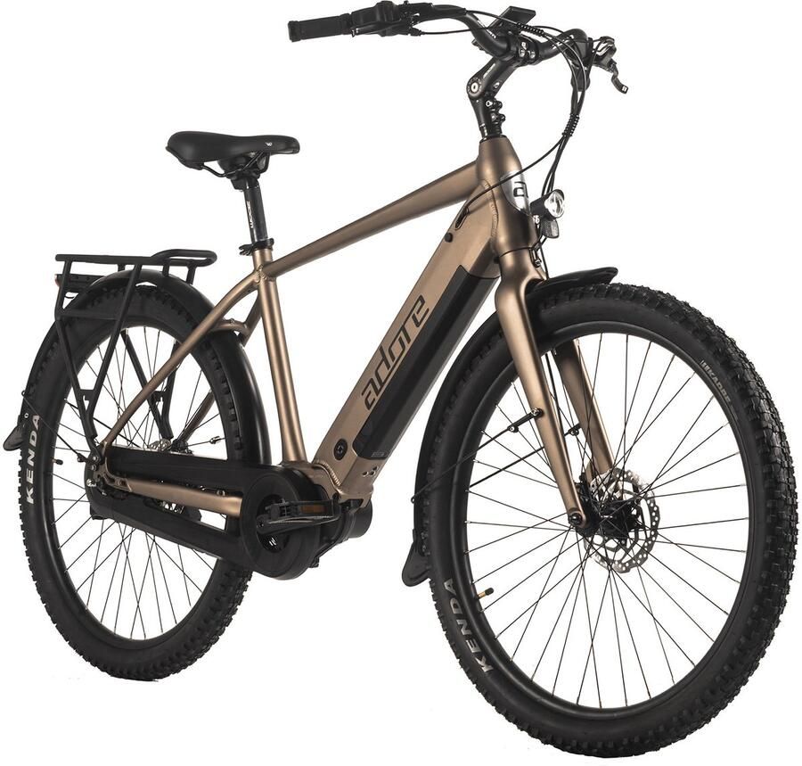 Adore E-Citybike 27 5 Alu Stadsfiets CX-290 Middenmotor 75NM 15Ah Brons