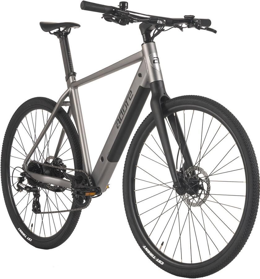 Adore E-Citybike 28 Alu Urban Bike Stadsfiets UBR-770 Achterwielmotor 35NM 9 8Ah Staalgrijs mat