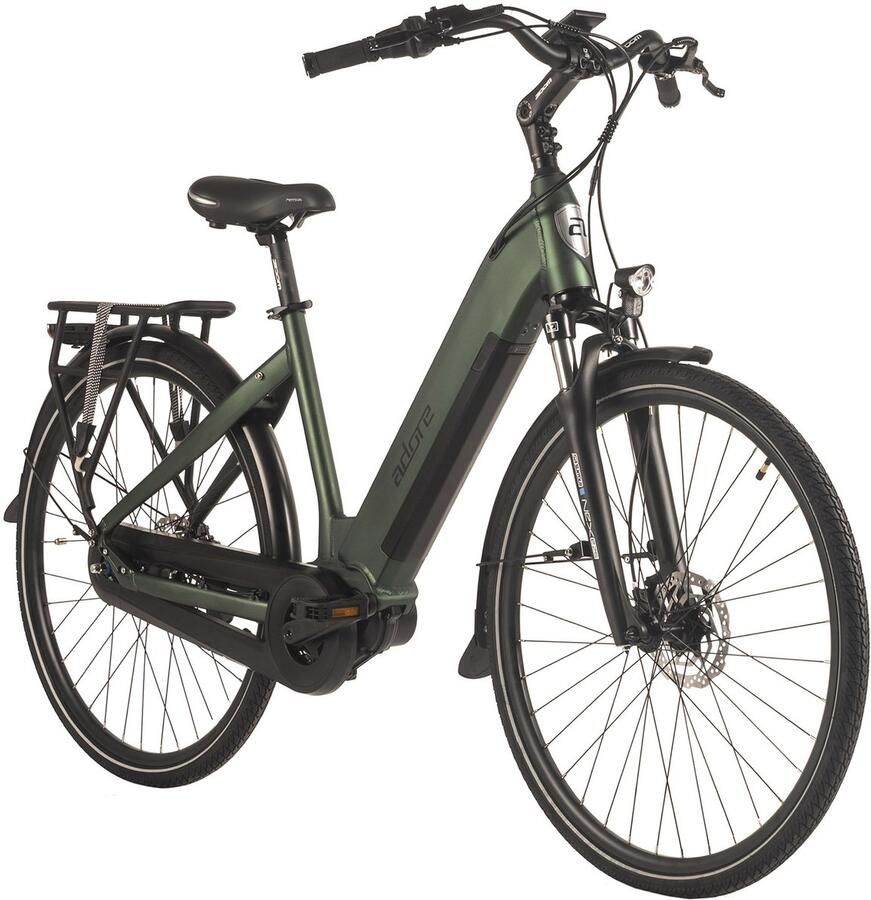 Adore E-Citybike 28 aluminium stadsfiets CX-280 middenmotor 75NM 15Ah British Green mat