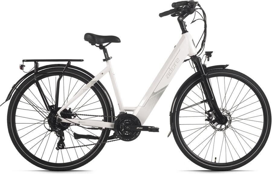 Adore E-Trekkingfiets 28 Aluminium Trekking E-Bike ATR-180 Achterwielmotor 50 Nm 15 Ah Glacier White