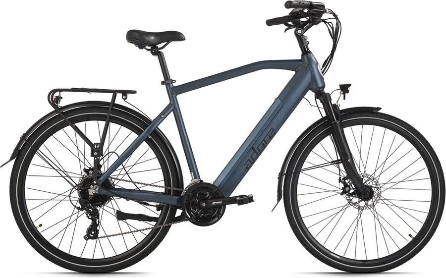 Adore Fiets (elektrisch) E-Trekkingbike 28 Alu Trekking E-Bike ATR-190 Heckmotor 50NM 12.8Ah Dunkelblau matt 53 cm
