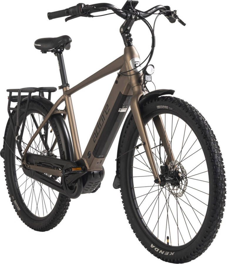 Adore Fiets (elektrisch) E-Citybike 28 aluminium stadsfiets CX-290 middenmotor 60NM 15Ah brons mat 44 cm