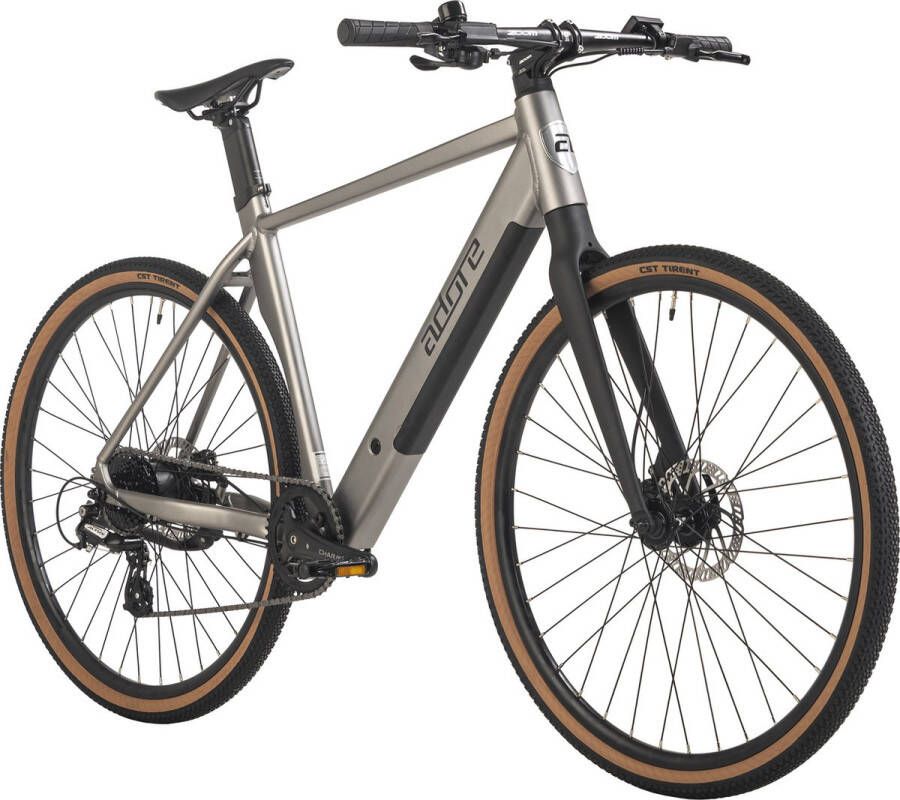 Adore Fiets (elektrisch) e-stadsfiets 28” aluminium stadsfiets UBR-770 achtermotor 30NM 10Ah staal grijs mat 52 cm