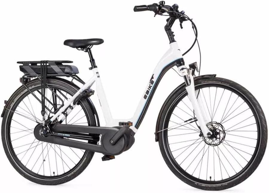 Advanced Ebike Das Original Comfort Plus Wave – Lichtgrijs Zwart – 56cm Elektrische Fiets – 500Wh accu – Bosch middenmotor – Shi o Nexus 8 – Hydraulische schijfrem