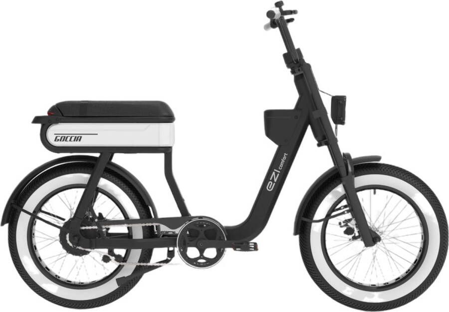 AGM Goccia Comfort – Elektrische Fatbike E-Bike – Nieuw Model – Wit – 250W Motor – Max 25 km u – 7 Versnellingen – Hydraulische Rem – Comfortabel