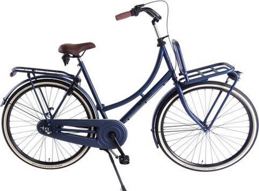 ALDO 28 inch omafiets cargo 57cm 3v jeans blauw + a-drager