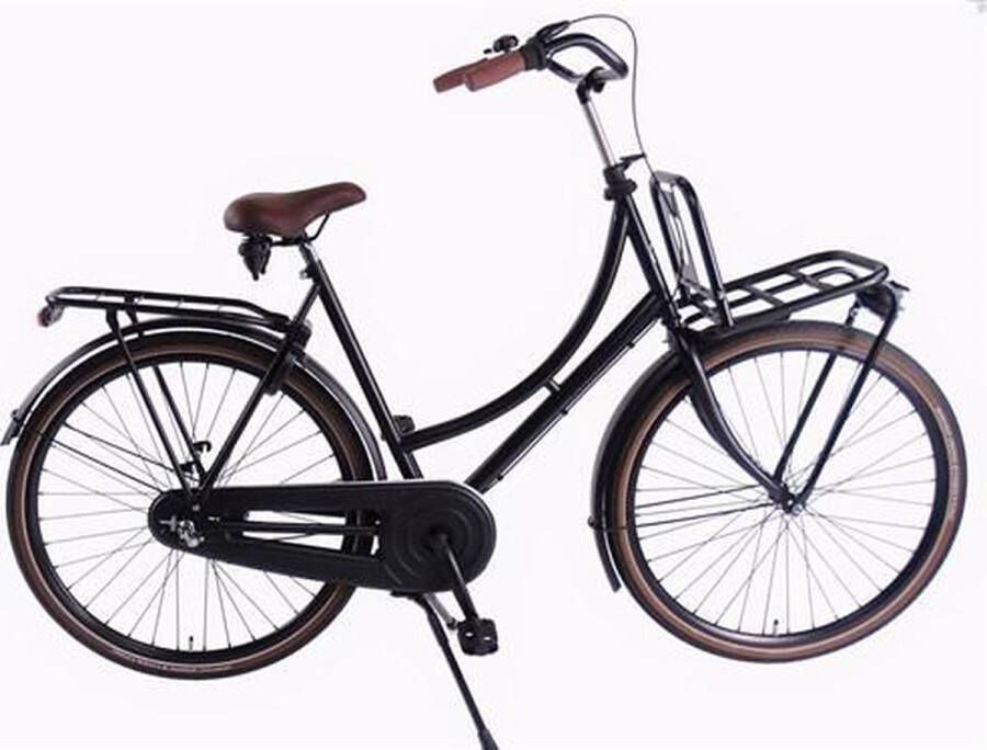 ALDO 28 inch omafiets cargo 61cm 3v mat zwart m a-drager