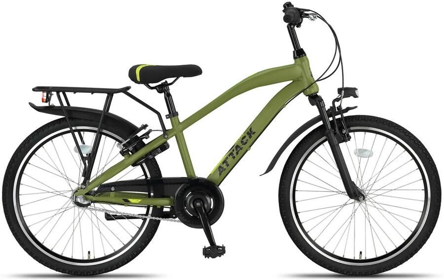 Altec Attack Allroad Kinderfiets Jongensfiets Mountainbike 24 inch 3 versnellingen Army Green