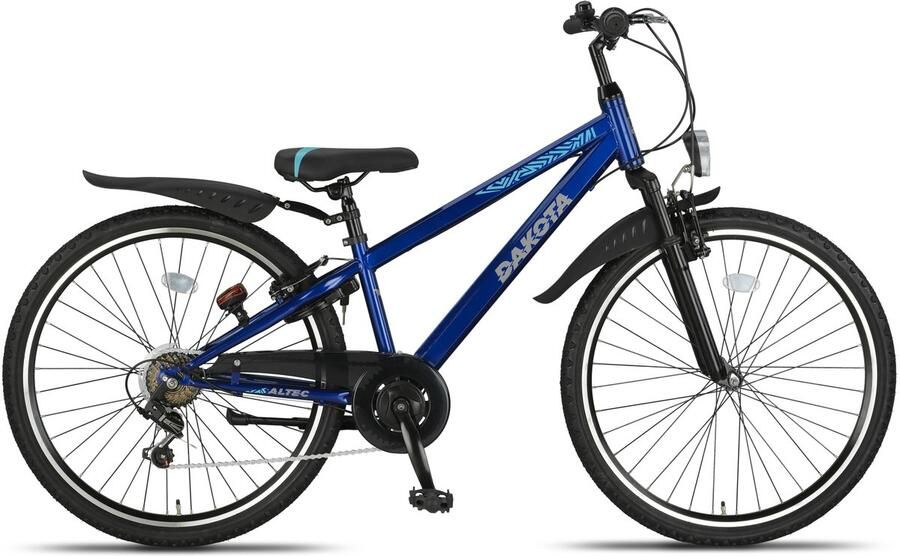 Altec Dakota Mountainbike Jongensfiets 26 Inch Kinderfiets voor 10 tot 14 Jaar 140-155 cm 7V V-Brakes Navy