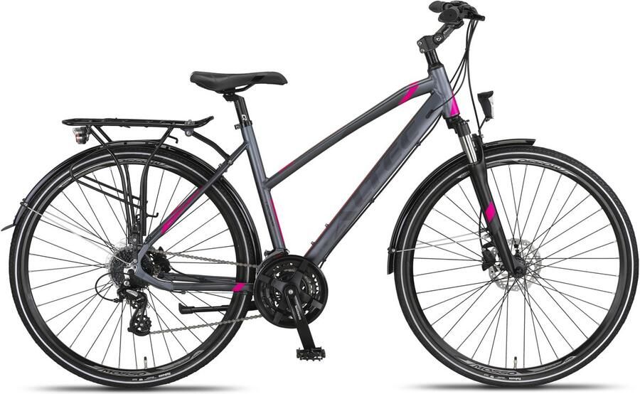 Altec Damesfiets Legarda 28 Inch 49 cm Dames 24V Hydraulische schijfrem Antraciet