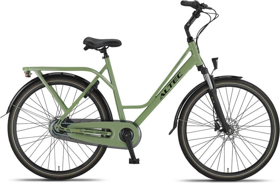 Altec Damesfiets Omega 28 Inch 50 cm Dames 7V Hydraulische schijfrem Groen