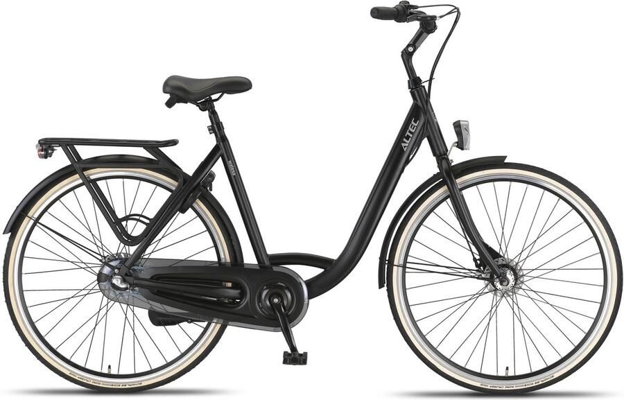 Altec Damesfiets Walesa 28 Inch 55 cm Dames 3V Rollerbrake Matzwart