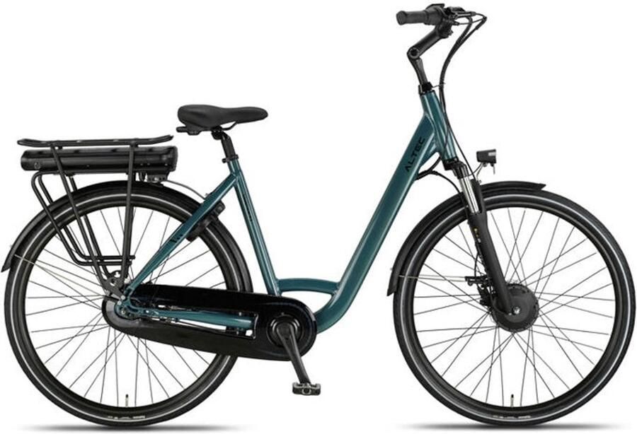 Altec Diamond Elektrische Fiets 28 inch – 53 cm – 250W (42Nm) Voorwielmotor – Accu 468Wh (36V 13Ah) – Shimano Nexus 7 – Hydraulische Remmen – Glazuur Blauw