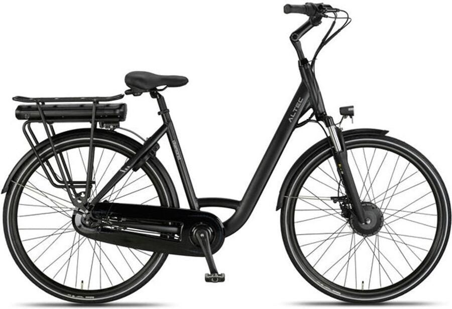 Altec Diamond Elektrische Fiets 28 inch – 53 cm – 250W (42Nm) Voorwielmotor – Accu 468Wh (36V 13Ah) – Shimano Nexus 7 – Hydraulische Remmen – Mat Zwart