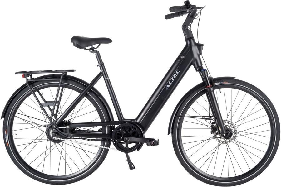 Altec Flow Elektrische Damesfiets Elektrische Stadsfiets 28 inch 50 cm Hydraulische schijfremmen Zwart
