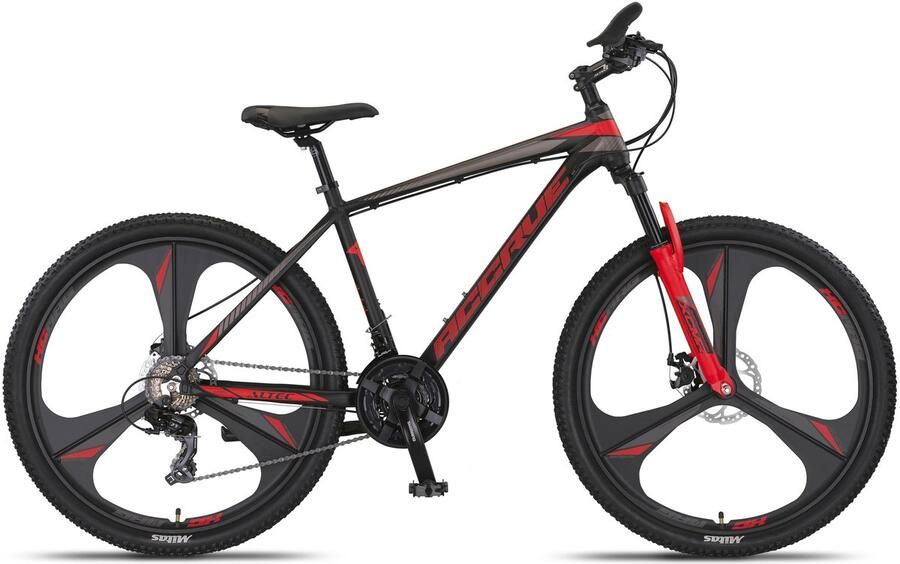 Altec Hardtail Mountainbike Accrue MTB 27.5 Inch 45 cm Unisex 21V Mechanische schijfrem Zwart Rood