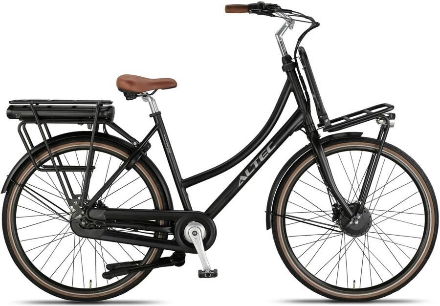 Altec Kratos Elektrische Transportfiets 28 inch Hydraulische Schijfremmen 53 cm 7 versnellingen Zwart