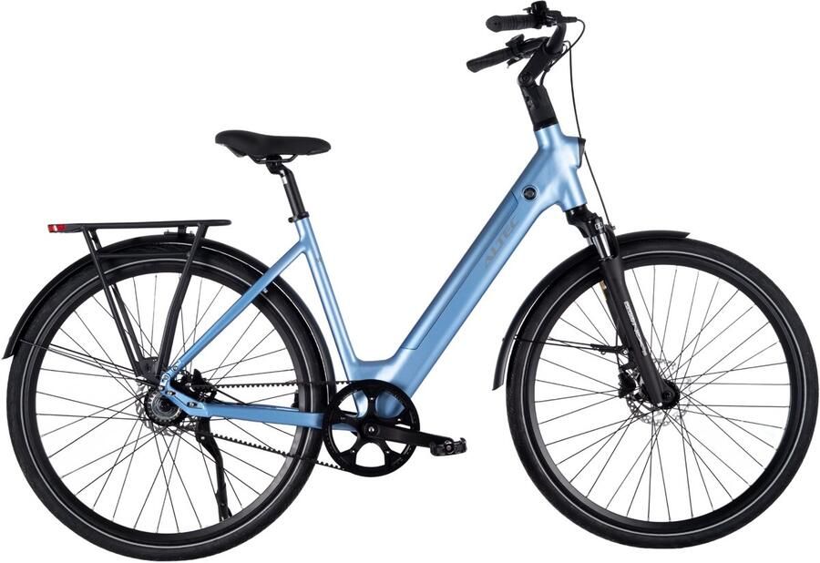 Altec Move Elektrische Damesfiets Urban fiets Stadsfiets 28 inch 50 cm Achterwielmotor Hydraulische schijfremmen Beltdrive Blauw