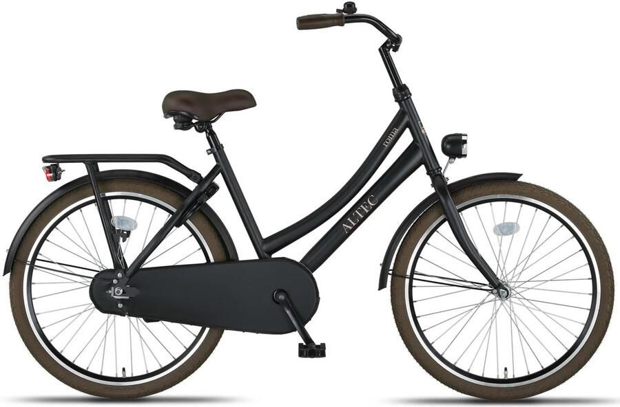 Altec Roma Meisjesfiets Kinderfiets Omafiets Terugtraprem 24 inch Mat Zwart