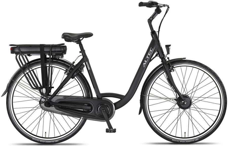 Altec Sapphire Elektrische fiets Damesfiets Stadsfiets 28 inch 52 cm 7 versnellingen Zwart