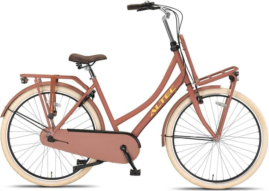 Altec Transportfiets dames Love 28 Inch 53 cm Dames 3V Rollerbrake Zalmroze