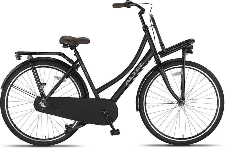 Altec Transportfiets dames Nostalgia 28 Inch 53 cm Dames 3V Terugtraprem Matzwart