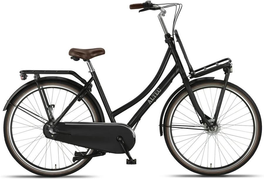 Altec Transportfiets dames Retro 28 Inch 50 cm Dames 3V Rollerbrake Matzwart