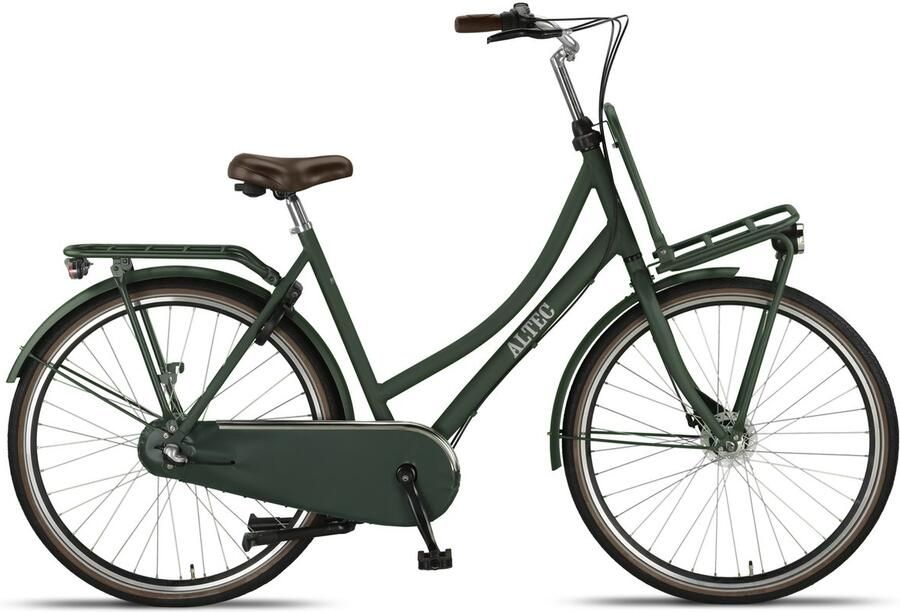 Altec Transportfiets dames Retro 28 Inch 57 cm Dames 3V Rollerbrake Donkergroen