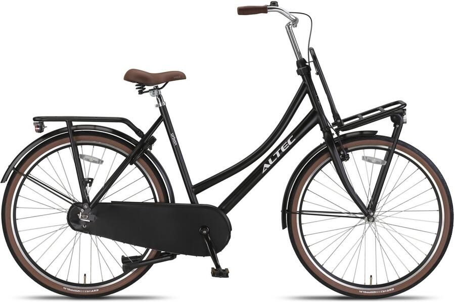 Altec Transportfiets dames Urban 28 Inch 50 cm Dames Terugtraprem Matzwart