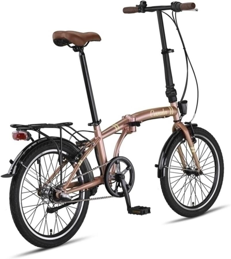 Altec Vouwfiets Cunda 20 Inch 27 cm Unisex 3V V-Brakes Zalmroze