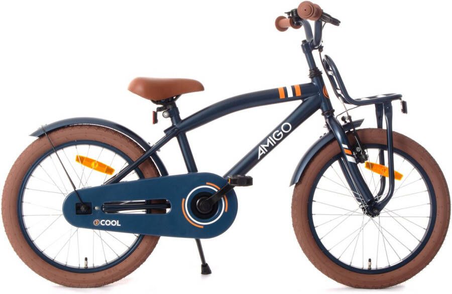 Amigo 2Cool Jongensfiets 20 Inch Kinderfiets voor 6 tot 8 Jaar 115-125 cm Blauw
