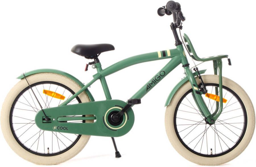 Amigo 2Cool Jongensfiets 20 Inch Kinderfiets voor 6 tot 8 Jaar 115-125 cm Groen