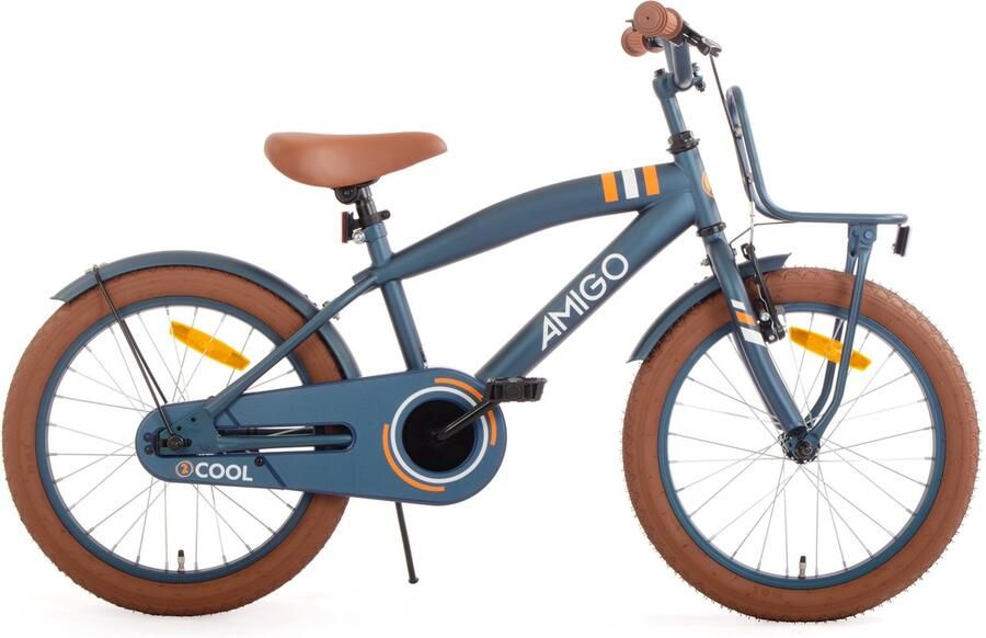 Amigo 2Cool Jongensfiets 18 Inch Kinderfiets voor 5 tot 7 Jaar 105-120 cm Blauw